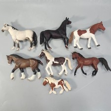 Schleich Mojo Safari Horse 7 Figure Lot Stable Diorama Pony Clydesdale Colt Mare picture