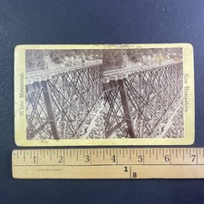 Willey Brook Trestle Stereoview White Mountains New Hampshire 1870s Curved Mount picture