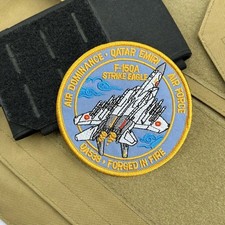 F-15 QA Strike Eagle Qatar Emiri Air Force Military Hook and Loop Embroidered Patch picture