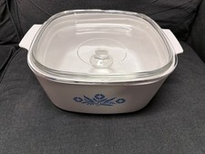 VTG Corning Ware W/Lid 1 1/2 QT Blue Cornflower Casserole Dish P- 1 1/2 - B USA picture