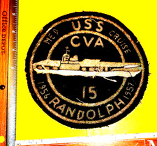 Very Rare Military Aviation CVA-15 USS Randolph 1920 Med Cruise Jacket Patch picture