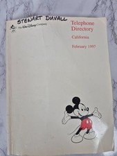 VTG Walt Disney CA  Employee Telephone Directory 1997 memorabilia parks book picture
