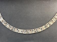 Vtg Sterling Silver 925 Mayan Aztec Glyph Storyteller Belt, 27.5in Long picture