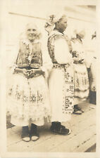 RPPC Eastern European Women in Traditional Embroidered Dress Zliechovske Kroje picture