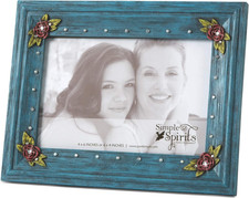 Pavilion Simple Spirits Blue Floral Photo Frame 7.75 x 6.5 Inch 41020 picture