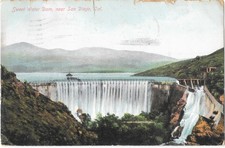 Sweet Water Dam Near San Diego CA c1909 Charlton Landmark Postcard picture