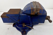 Vintage Wilton Blue Jaws Swivel Base Bench Vise Mount picture