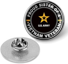 Proud Sister Of A Vietnam Veteran Tie Suit Shirt Lapel Pin - Silver picture