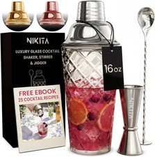 Nikita Cocktail Shaker, 5-Piece Martini Shaker & Bartender Kit with Bar Accessor picture