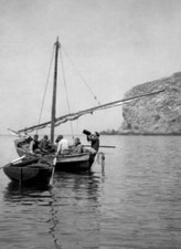 Sardinia Alghero Fishing Resting In Boat 1900-10 OLD PHOTO picture