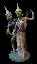 LLADRO “THAI DANCERS” Vintage porcelain figurine picture