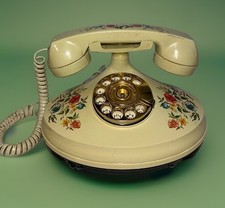 Vintage Empress 1973 Floral Rotary Phone  picture