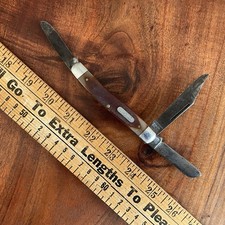 Vintage Schrade USA 80T 3 Blade Pocket Knife W/ Delrin Handles Used picture
