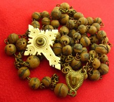 Antique STANHOPE Rosary MARY MARIA EINSIEDELN SWITZERLAND Catholic HEART CENTER picture