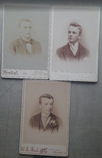 Lot of 3 Antique 1890s Cabinet Cards Waco TX & Midwest in Rare Parsons Palace Ca picture