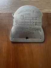 Antique German American Fire Insurance Co New York Wood Clipboard Advertising picture