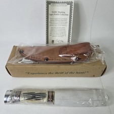 North American Hunting Club Hunting Legacy Bone Handle Fixed Blade Knife Sheath picture