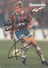Jürgen Klinsmann original autograph card FC Bayern Munich - approx. 10 cm x 15 cm picture