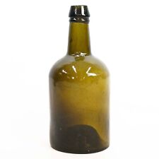 Antique c. 1840's Olive Green Glass Two Seam Applied Lip Pontil Bottle picture