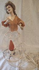 Antique 1920s Half Doll Boudoir Lamp-munzerlite 14