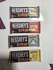 Lot of 4 Hershey's Pokemon Special Edition Chocolate Bars - UNBROKEN Pikachu Lot picture