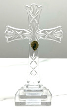 Beautiful Waterford Spirituality Standing Lead Crystal Cross picture