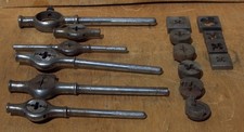 Collector/Vintage/antique American machinist/mechanic thread dies tool T-handles picture