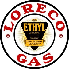 LORECO Louisiana Oil Refining w Ethyl Gasoline NEW Sign 28