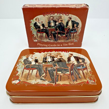 Vintage 1985 Enesco Good Hand Playing Cards 2-Deck Set in Tin Sealed Decks picture