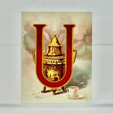 Dilworth's Coffee U Coffee Urn Antique Victorian Trading Card picture