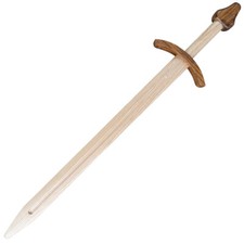 Wooden Practice Norman Waster SwordSteamed Beach Wood Construction 34.75