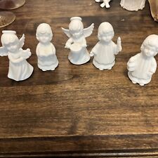 Lot Of 5 Small Ceramic Chrubs picture
