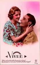 Vtg 1910s RPPC PC Paris Romance 