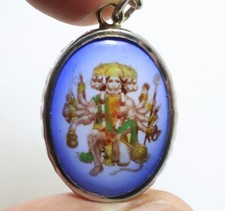 PANCHAMUKHI 5 FACES HANUMAN ANJANEYA AMULET GOD RAMA DEVOTEE RAMAYANA OM PENDANT picture