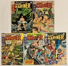 Sub-Mariner #13 18 25 27 37 Silver & Bronze Age 1969-71 Marvel Comics Lot w/KEYS picture