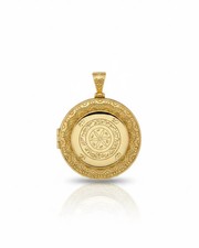 Gold Plated 925 Silver Ism-i Azam Locket Pendant Islamic Talisman Amulet Prayer picture