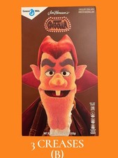 Count Chocula Jim Henson's Monster Cereal Collector Box FUZZY Face CREASES #2 picture