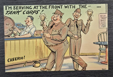 Army Military Humor Cartoon Color Postcard Vintage picture