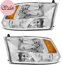 Headlight Assembly Fits Dodge Ram 1500 2500 3500 2010 2018 Chrome Housing picture