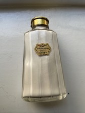Antique QUELQUES FLEURS Houbigant France Powdered Perfume Talc Glass Bottle VTG picture