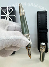 MONTBLANC Rudyard Kipling Writers Edition Green Silver Fountain Pen Luxury Gift picture