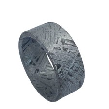 Muonionalusta meteorite carved ring, SIZE(US 9.5) meteorite ring picture