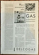 GM Gas Delcogas ad 1930 original vintage retro print art illus home decor fuel picture