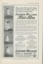 1915 Sherwin Williams Flat Tone Finger Prints Wash Off Vtg Print Ad CO5 picture
