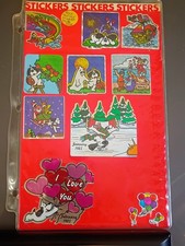 Vintage1984–1985 Sticker Collection in AlbumSleeve1 sheet dbl sided motley crew picture
