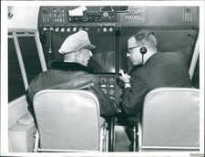 1961 Verner L Smith Capt Goodyear Blimp Mayflower & Reporter Aviation Photo 7x9 picture