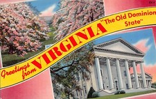 Virginia VA Greetings From Large Letter Multi-Scene G90595 Chrome Postcard picture