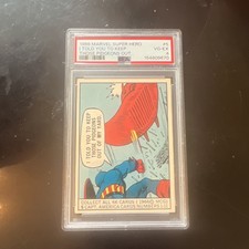 Marvel 1966 Super Hero Spider-Man Card #5 Pigeons Out PSA 4 Graded picture