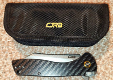 CJRB J1915 D2 Tanto Blade Pocketknife Plain Edge Carbon Fiber Handle Clip picture