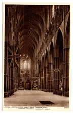 Vintage London Westminster Abbey Nave Unknown Warrior Grave Postcard Photochrom picture